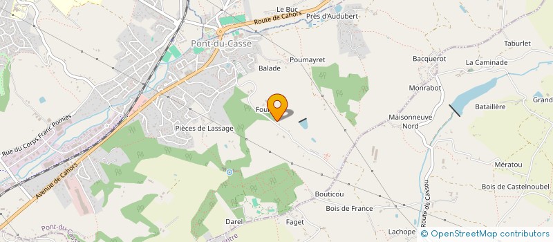 localisation de l'entreprise LES AMIS D'HAPPY  PONT-DU-CASSE