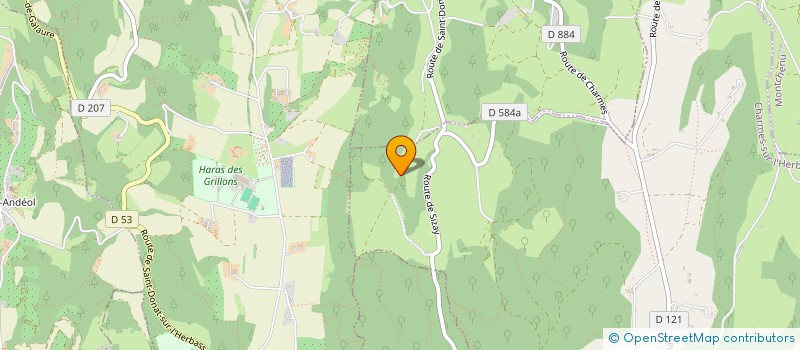 localisation de l'entreprise LES AMIS DE 1001 CORNES  CHARMES-SUR-L'HERBASSE