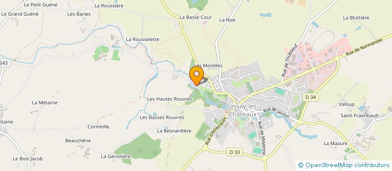 localisation de l'entreprise LES AMIS DE BERNARD CHARDON à LA FERTE MACE