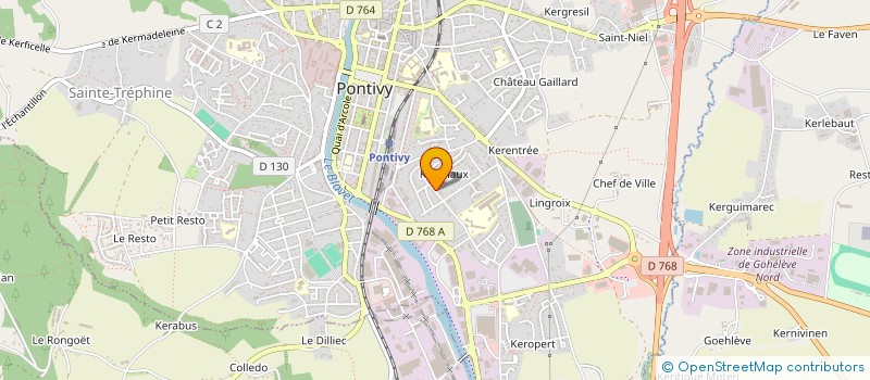 localisation de l'entreprise LES AMIS DE BRETAGNE  PONTIVY