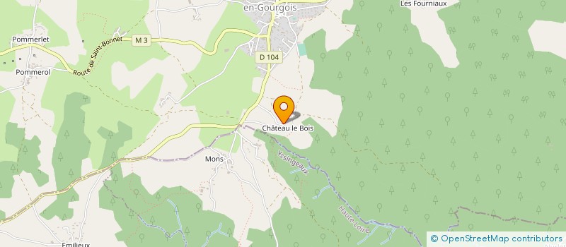 localisation de l'entreprise LES AMIS DE CHATEAU-LE-BOIS  SAINT-MAURICE-EN-GOURGOIS