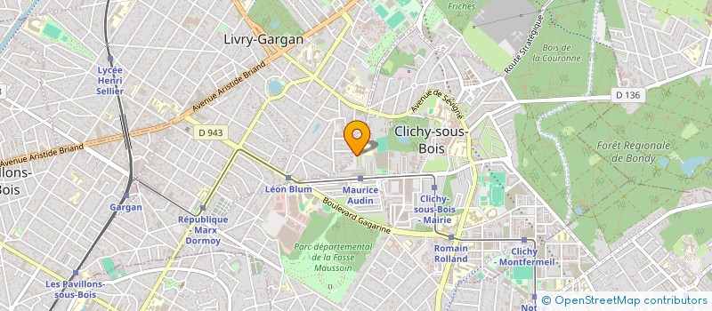 localisation de l'entreprise LES AMIS DE CLICHY SOUS BOIS - MONTFERMEIL à CLICHY-SOUS-BOIS