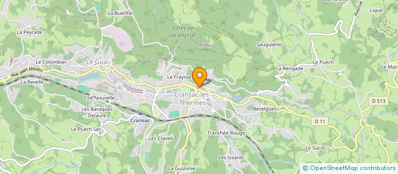 localisation de l'entreprise LES AMIS DE CRANSAC  CRANSAC