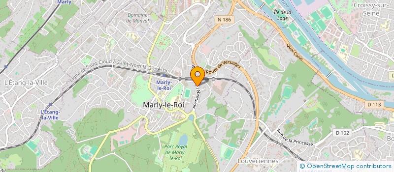 localisation de l'entreprise LES AMIS DE CREUSET (A.D.C) à MARLY-LE-ROI