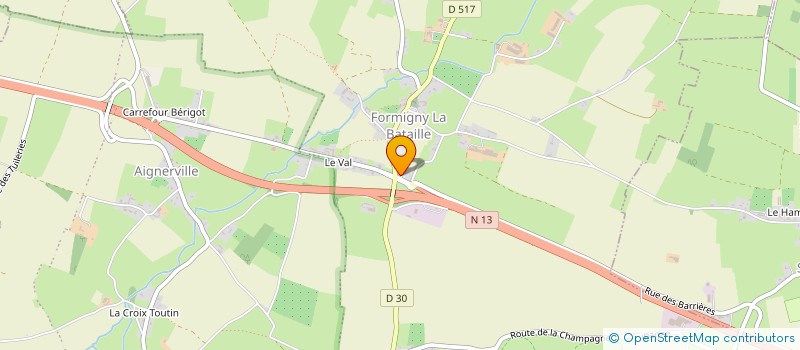 localisation de l'entreprise LES AMIS DE FORMIGNY  FORMIGNY LA BATAILLE