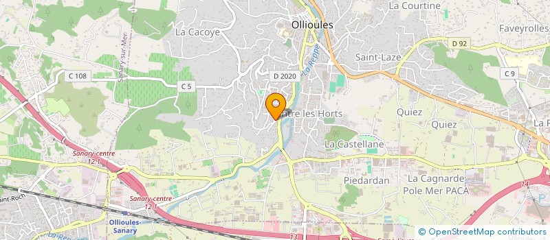 localisation de l'entreprise LES AMIS DE GASTON  OLLIOULES