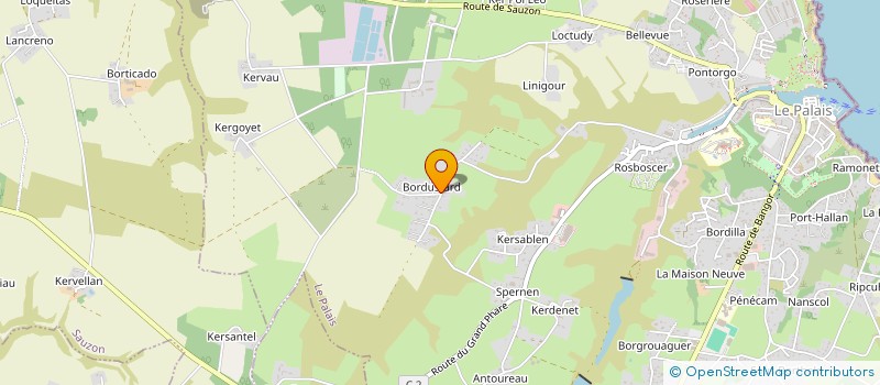 localisation de l'entreprise LES AMIS DE GWENNILI à LE PALAIS