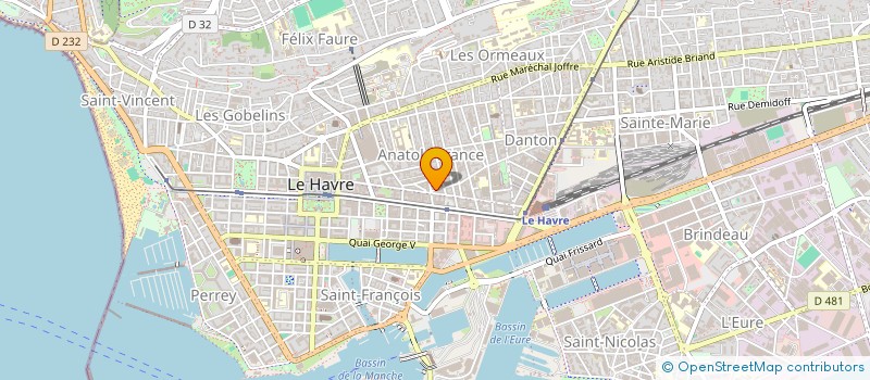 localisation de l'entreprise LES AMIS DE JULES DURAND  LE HAVRE