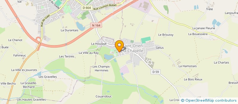 localisation de l'entreprise LES AMIS DE JULES SOLIDARITE ECOLE NGUERIGNE  SAINT-ONEN-LA-CHAPELLE