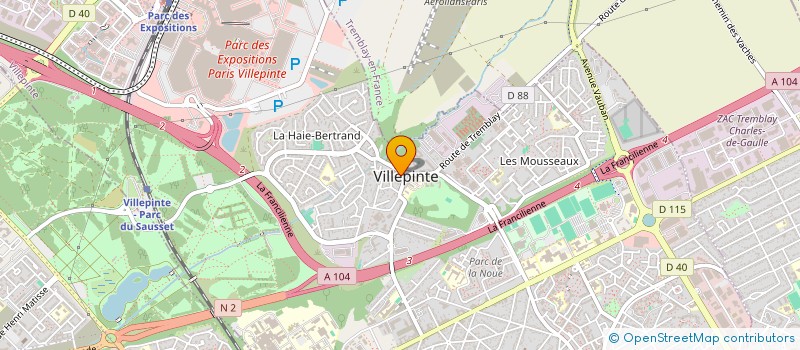 localisation de l'entreprise LES AMIS DE KIN'HARMONIE  VILLEPINTE
