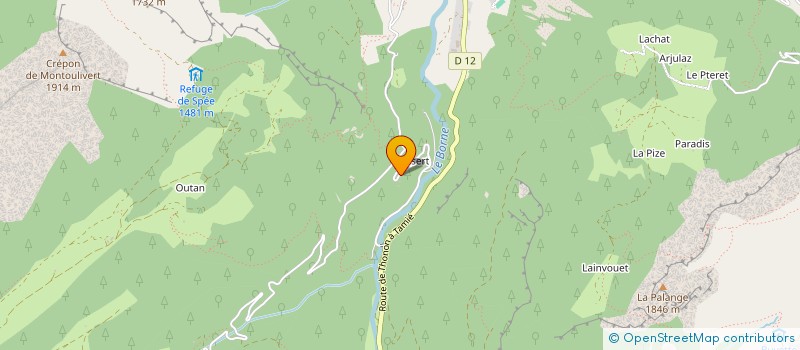 localisation de l'entreprise LES AMIS DE L'ALLOBROGE  GLIERES-VAL-DE-BORNE