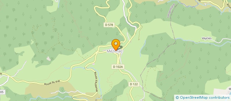 localisation de l'entreprise LES AMIS DE L'AREILLADOU  MEZILHAC