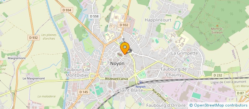 localisation de l'entreprise LES AMIS DE L AUMONERIE  NOYON