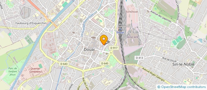 localisation de l'entreprise LES AMIS DE L AVIRON  DOUAI