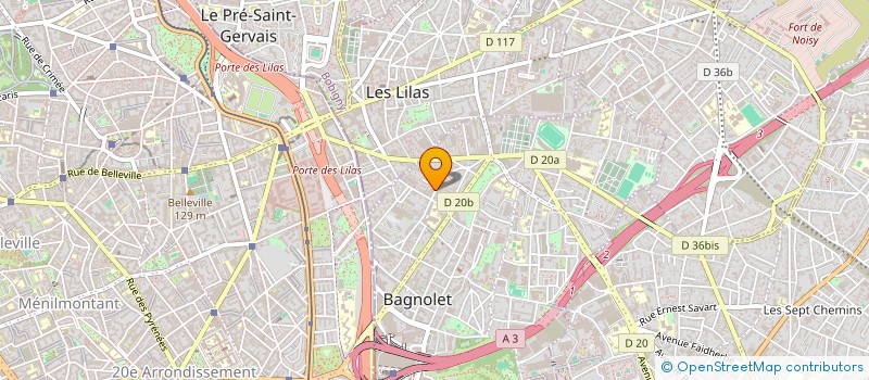 localisation de l'entreprise LES AMIS DE L'ECOLE BETH ABRAHAM  BAGNOLET