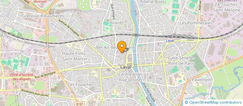 localisation de l'entreprise LES AMIS DE L'ECOLE D'ARTS DE LA PERRINE à LAVAL
