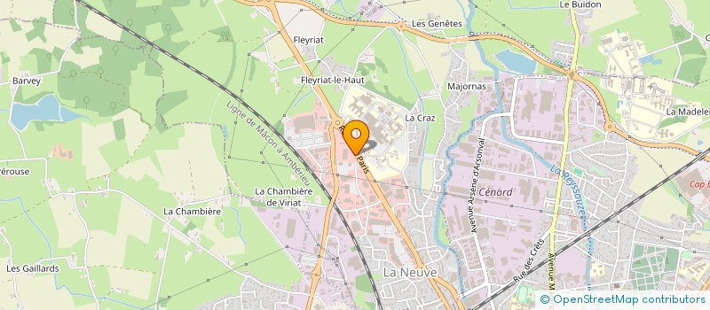 localisation de l'entreprise LES AMIS DE L'ECOLE D'INFIRMIERE à VIRIAT