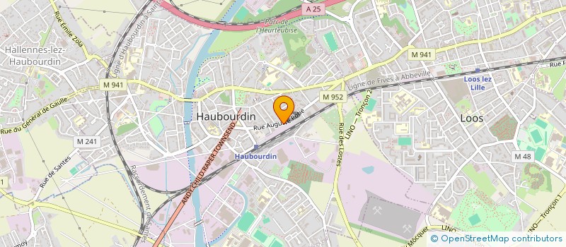 localisation de l'entreprise LES AMIS DE L'ECOLE DE MUSIQUE D'HALLENNES-LEZ-HAUBOURDIN  HAUBOURDIN