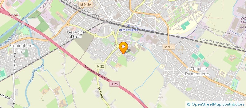 localisation de l'entreprise LES AMIS DE L'ECOLE LAIQUE à LA CHAPELLE-D'ARMENTIERES