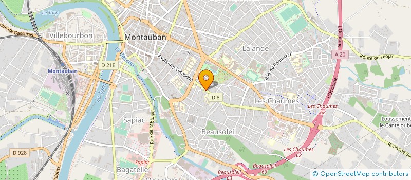 localisation de l'entreprise LES AMIS DE L'ECOLE MATER MARCEL GUERRET  MONTAUBAN