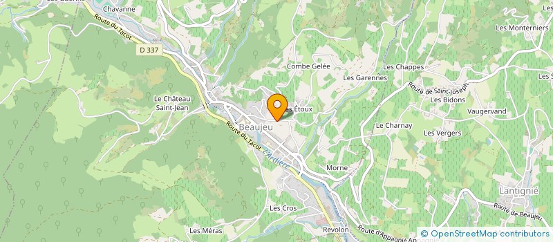 localisation de l'entreprise LES AMIS DE L'EGLISE SAINT MARTIN A BEAUJEU  BEAUJEU