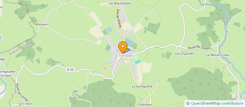 localisation de l'entreprise LES AMIS DE L EGLISE ST GEORGES  QUARRE-LES-TOMBES