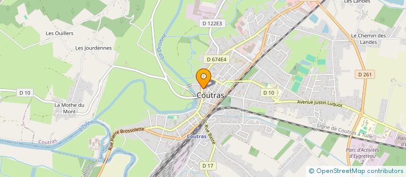 localisation de l'entreprise LES AMIS DE L'EGLISE ST JEAN BAPTISTE DE COUTRAS  COUTRAS