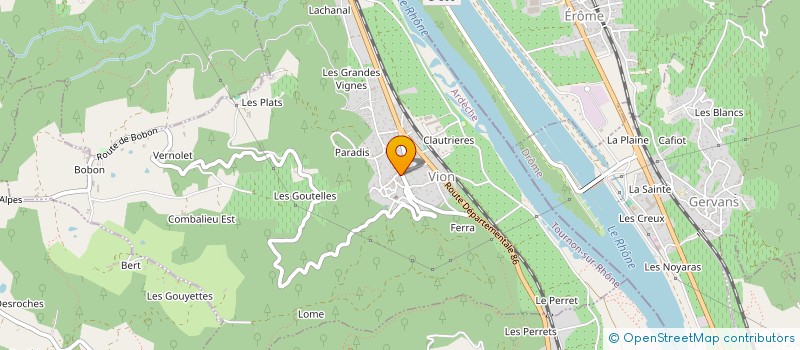 localisation de l'entreprise LES AMIS DE L'EGLISE ST MARTIN DE VION  VION