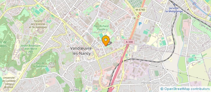 localisation de l'entreprise LES AMIS DE L'ETOILE  VANDUVRE-LES-NANCY