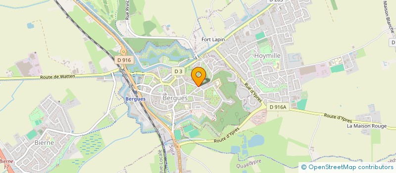 localisation de l'entreprise LES AMIS DE L'HISTOIRE DE LA CHATELLENIE DE BERGUES  BERGUES