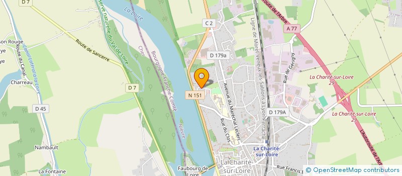 localisation de l'entreprise LES AMIS DE L'HOPITAL à LA CHARITE-SUR-LOIRE