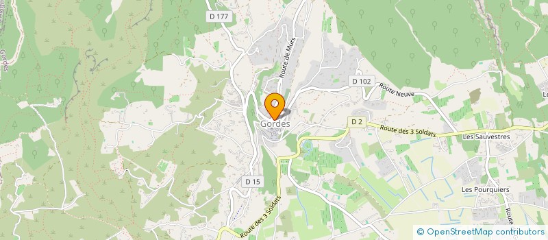 localisation de l'entreprise LES AMIS DE L'HOPITAL LOCAL DE GORDES  GORDES