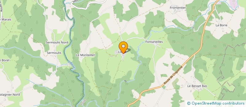 localisation de l'entreprise LES AMIS DE L'HOSTELLERIE DE PONTEMPEYRAT  USSON-EN-FOREZ