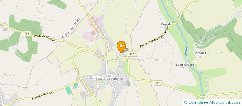 localisation de l'entreprise LES AMIS DE L'HOUMEAU  VILLEBOIS-LAVALETTE