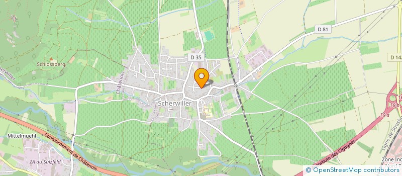 localisation de l'entreprise LES AMIS DE L'OEUVRE DE JEAN JACQUES WERNER  SCHERWILLER