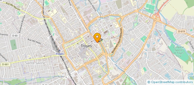 localisation de l'entreprise LES AMIS DE L'ORCHESTRE SYMPHONIQUE DE L'AUBE à TROYES