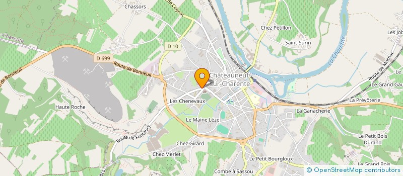 localisation de l'entreprise LES AMIS DE L'ORGUE CASTELNOVIEN à CHATEAUNEUF-SUR-CHARENTE
