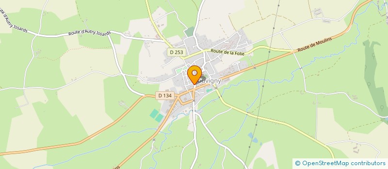 localisation de l'entreprise LES AMIS DE L'ORGUE CLICQUOT DE SOUVIGNY à SOUVIGNY