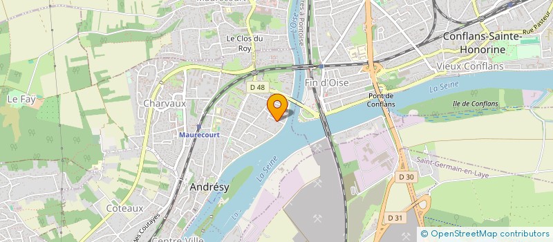 localisation de l'entreprise LES AMIS DE L ORGUE D ANDRESY  ANDRESY