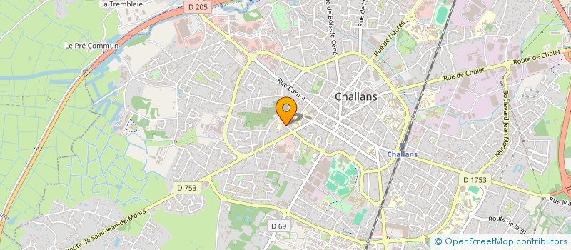 localisation de l'entreprise LES AMIS DE L'ORGUE DE CHALLANS à CHALLANS