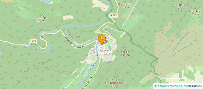 localisation de l'entreprise LES AMIS DE L'ORGUE DE L'EGLISE SAINT-MICHEL DE LAGRASSE  LAGRASSE