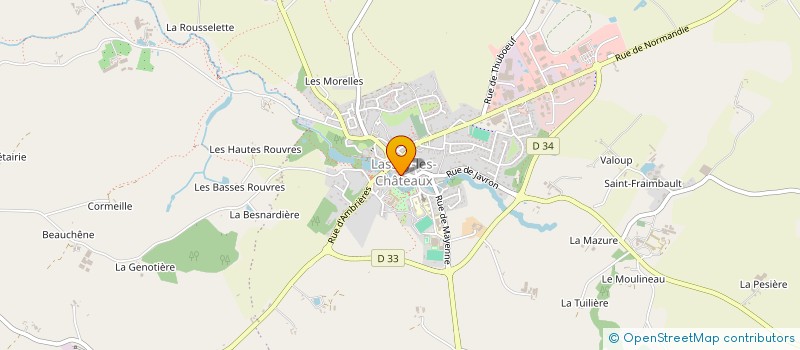 localisation de l'entreprise LES AMIS DE L'ORGUE DE LASSAY LES CHATEAUX  LASSAY LES CHATEAUX