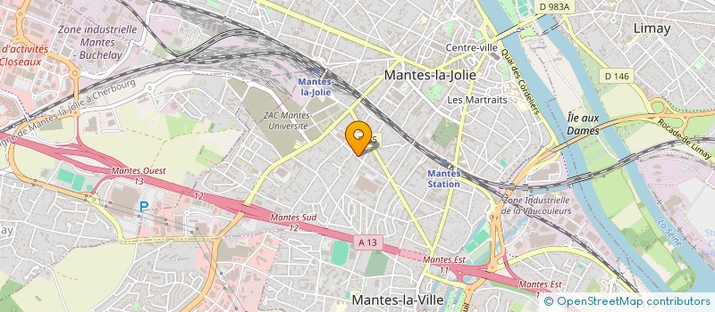 localisation de l'entreprise LES AMIS DE L'ORGUE DE MANTES-LA-VILLE - AOM à MANTES-LA-VILLE
