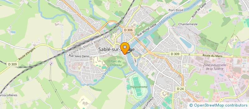 localisation de l'entreprise LES AMIS DE L'ORGUE DE SABLE-SUR-SARTHE  SABLE-SUR-SARTHE