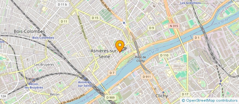 localisation de l'entreprise LES AMIS DE L'ORGUE DE STE GENEVIEVE  ASNIERES-SUR-SEINE