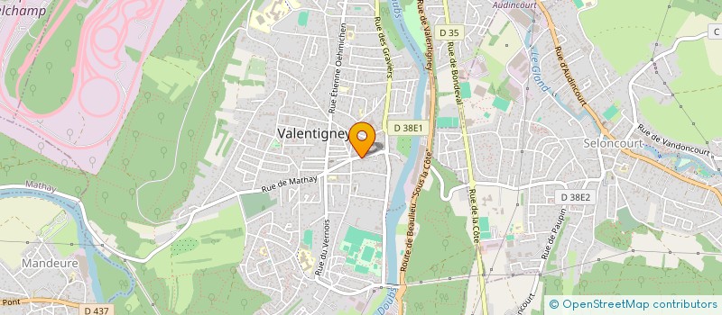 localisation de l'entreprise LES AMIS DE L ORGUE DE VALENTIGNEY  VALENTIGNEY