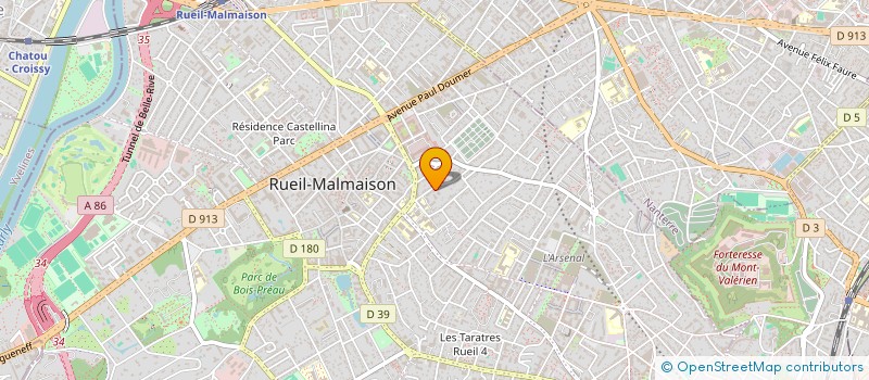 localisation de l'entreprise LES AMIS DE L'ORGUE DU TEMPLE DE RUEIL  RUEIL-MALMAISON