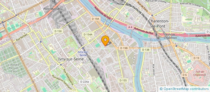 localisation de l'entreprise LES AMIS DE L'ORME AU CHAT  IVRY-SUR-SEINE