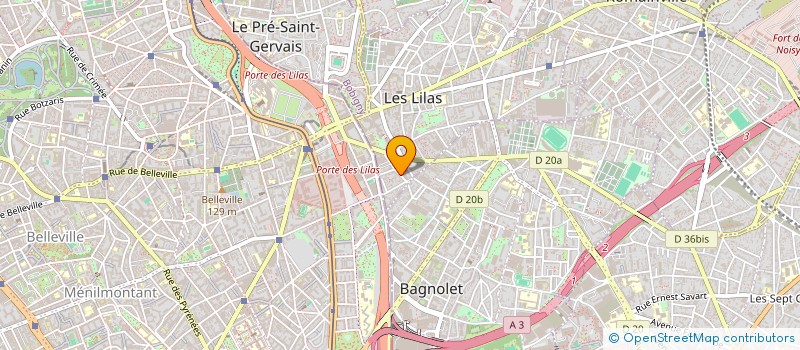 localisation de l'entreprise LES AMIS DE L'USINE-FAIRE FRONT A GAUCHE à LES LILAS