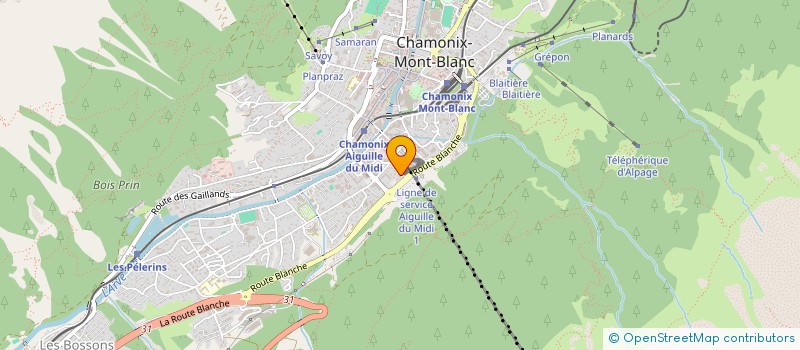 localisation de l'entreprise LES AMIS DE L'UTMB MONT-BLANC  CHAMONIX-MONT-BLANC